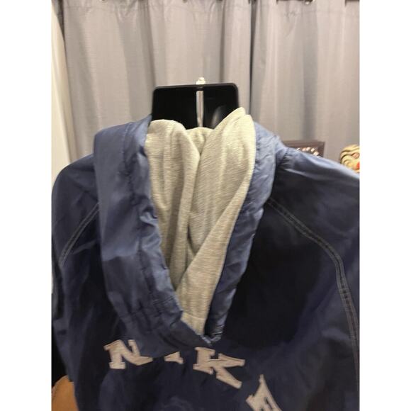 Vintage 1990s Nike Jacket Lined Windbreaker Navy Blue Logo Sz XL Embroidered - Picture 6 of 10